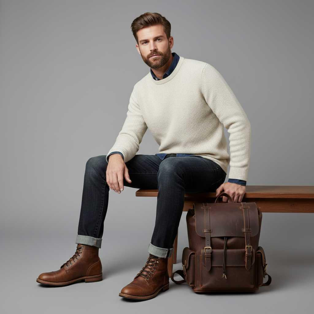 Men's Classic Ankle Work Boots | Durable Lace-Up Design