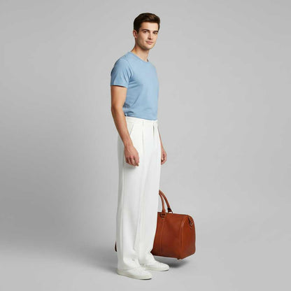 Men's Straight Fit Pleated Trousers | Formal Pants