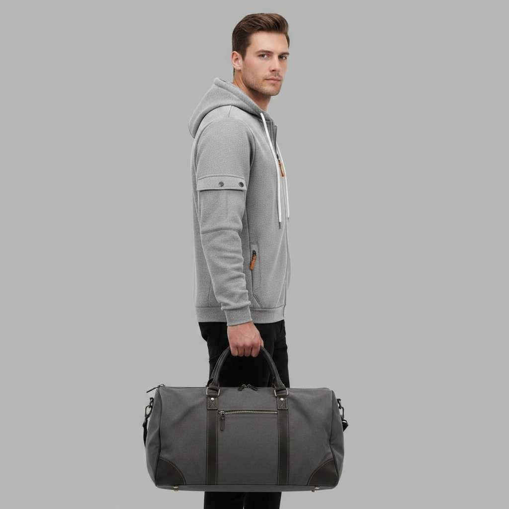 Men's Utility Zip-Up Hoodie | Casual Sweatshirt