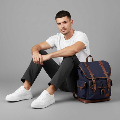 Men's White Platform Sneakers | Casual Trainers