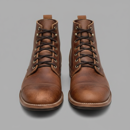 Men's Classic Ankle Work Boots | Durable Lace-Up Design 0