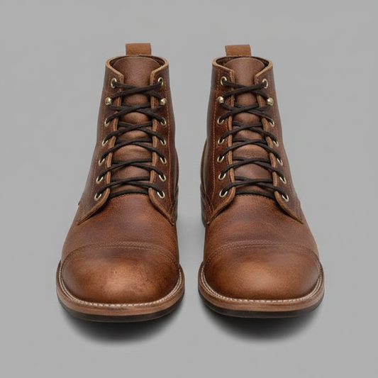 Men's Classic Ankle Work Boots | Durable Lace-Up Design 0
