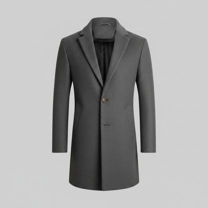 Men's Long Coat | Notched Lapel Overcoat 6