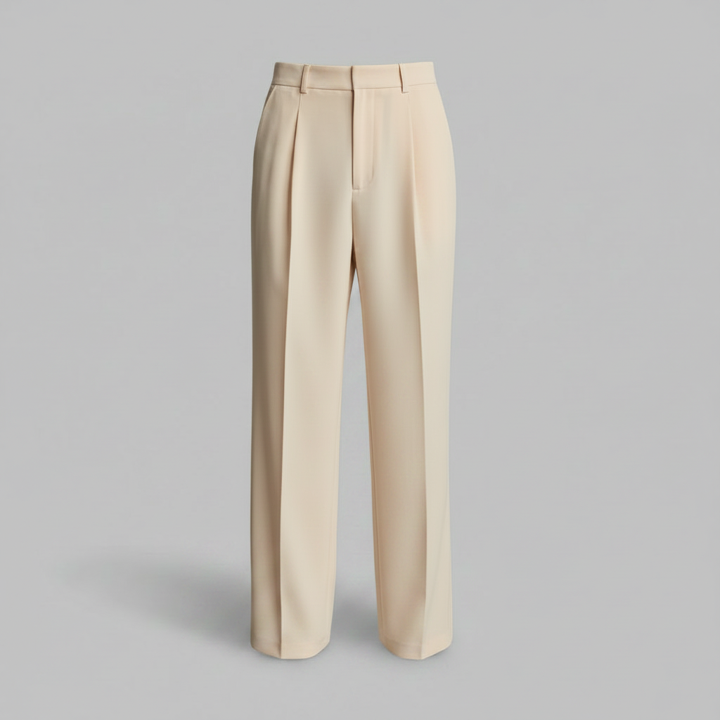 Men's Straight Fit Pleated Trousers | Formal Pants 6