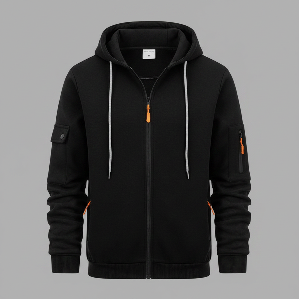 Men's Utility Zip-Up Hoodie | Casual Sweatshirt 7
