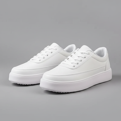 Men's White Platform Sneakers | Casual Trainers 0