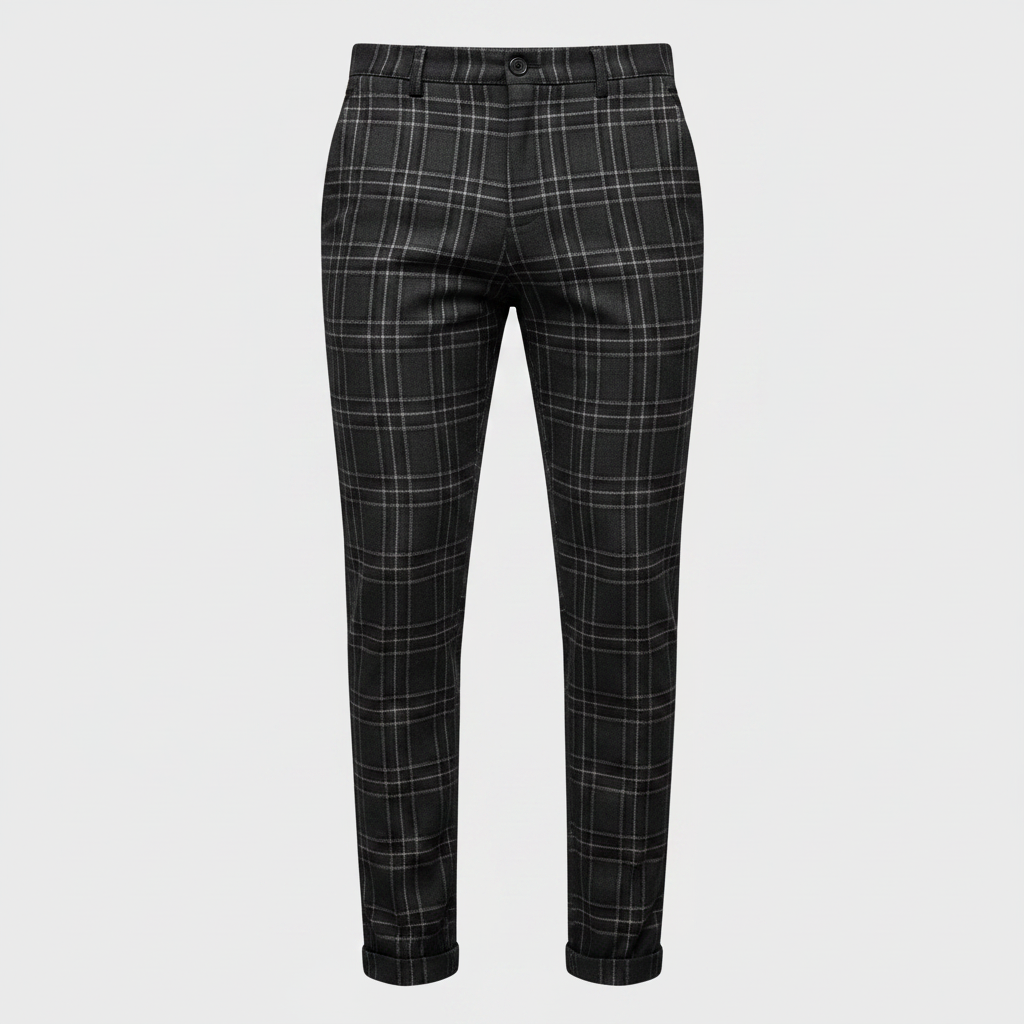 Sasha Checked Chino Pants | Men's Casual Trousers 0