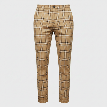 Sasha Checked Chino Pants | Men's Casual Trousers 7