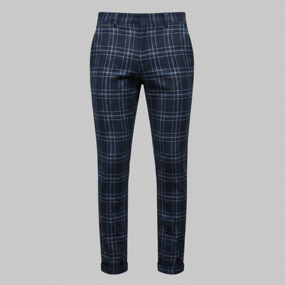 Sasha Checked Chino Pants | Men's Casual Trousers 8
