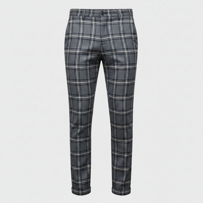 Sasha Checked Chino Pants | Men's Casual Trousers 9